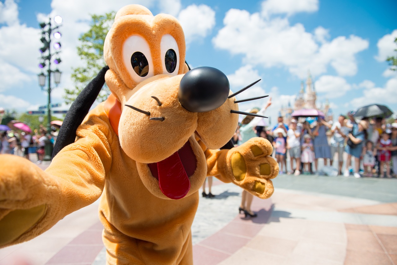 Pluto sacando una selfie en Disney World Orlando