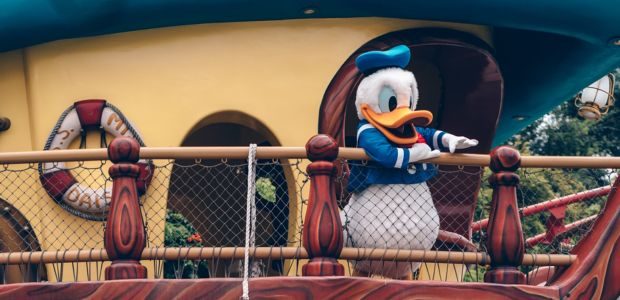 Foto del Pato Donald en Disney World, Orlando, Florida, Estados Unidos.